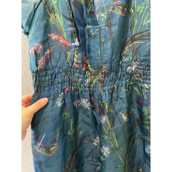 Anthropologie The Somerset Jumpsuit SILK Sz S Boho, Preppy, Party - Picture 7 of 11
